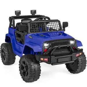 Best Choice Products 12V Kids Electric Vehicle Toy Ride On Car with Parent Remote Control for Toddlers, Seat Harness, 61 lbs Weight Capacity, Locking Doors, Spring Suspension, Bluetooth - Blue Best Choice Products 12V Kids Electric Vehicle Toy Ride On Car with Parent Remote Control for Toddlers, Seat Harness, 61 lbs Weight Capacity, Locking Doors, Spring Suspension, Bluetooth - Blue