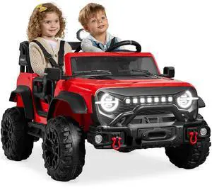 Best Choice Products Kids 24V 2-Seater Electric Ride On Car Truck w/ 132lb Weight Capacity, Parent Control, Bluetooth, LED Lights - Red Best Choice Products Kids 24V 2-Seater Electric Ride On Car Truck w/ 132lb Weight Capacity, Parent Control, Bluetooth, LED Lights - Red