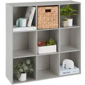 Best Choice Products Kids Bookcase 9-Cube Storage Organizer, 13.5in Shelf Opening, Bookshelf, Toy Storage, Customizable w/ 3 Removable Back Panels Gray Best Choice Products Kids Bookcase 9-Cube Storage Organizer, 13.5in Shelf Opening, Bookshelf, Toy Storage, Customizable w/ 3 Removable Back Panels Gray