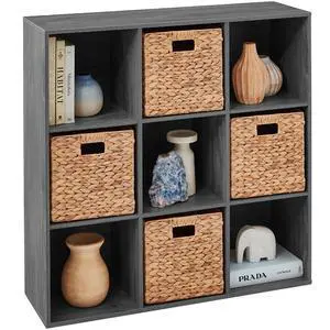 Best Choice Products 9-Cube Storage Organizer, 13.5in Shelf Opening, Bookcase, Display Shelf, Customizable w/ 3 Removable Back Panels Dark Gray Best Choice Products 9-Cube Storage Organizer, 13.5in Shelf Opening, Bookcase, Display Shelf, Customizable w/ 3 Removable Back Panels Dark Gray