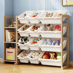 Toy Storage Organizer - Toy Organizers and Storage with Bookshelf, Toy Storage Shelf with 3 Shelves and 12 Storage Bins, Kids Bookshelf and Toy Storage for Kids Room, Playroom, Bedroom, Nursery, White Toy Storage Organizer - Toy Organizers and Storage with Bookshelf, Toy Storage Shelf with 3 Shelves and 12 Storage Bins, Kids Bookshelf and Toy Storage for Kids Room, Playroom, Bedroom, Nursery, White