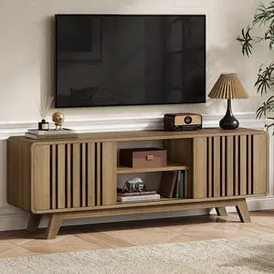 63" TV Stand, Mid-Century Modern Television Stand for 55/65/70 Inch TV 63" TV Stand, Mid-Century Modern Television Stand for 55/65/70 Inch TV