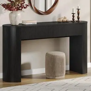 55 Inches Entryway Table with Storage, Console Tables, Black 55 Inches Entryway Table with Storage, Console Tables, Black