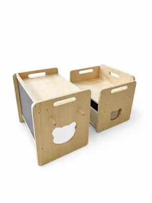 Montessori Weaning Table and Chair Set with Storage Box & Drawing Board Montessori Weaning Table and Chair Set with Storage Box & Drawing Board