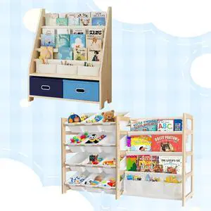 2-in-1 Toy Storage Organizer and Kids Bookshelf with 2 Drawers 2-in-1 Toy Storage Organizer and Kids Bookshelf with 2 Drawers