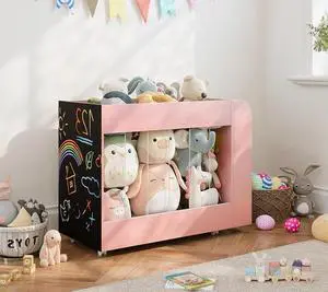 Kids Toy Storage Organizer with Drawing Chalkboard, Wooden Toy Box Kids Toy Storage Organizer with Drawing Chalkboard, Wooden Toy Box