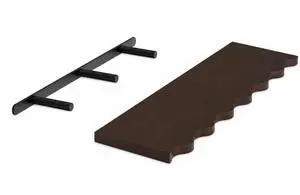 Wavy Solid Wood Floating Shelves Set of 2, 23.6 in Walnut Wall Shelves Wavy Solid Wood Floating Shelves Set of 2, 23.6 in Walnut Wall Shelves