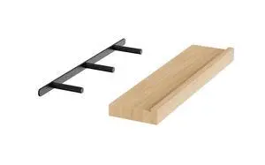 Picture Ledge Shelf Set of 2, 23.6 in Oak Floating Shelves with Lip Picture Ledge Shelf Set of 2, 23.6 in Oak Floating Shelves with Lip
