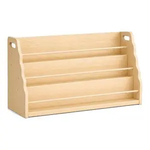 3-Tier Montessori Kids Bookshelf, Solid Pine, Natural 3-Tier Montessori Kids Bookshelf, Solid Pine, Natural
