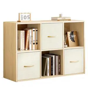 6 Cube Storage Organizer - Solid Wood Bookshelf with 3 Storage Bins, Cube Shelf with 2 Removable Back Panels, Vertical or Horizontal Bookcase, Open Book Shelf for Bedroom, Living Room, Office 6 Cube Storage Organizer - Solid Wood Bookshelf with 3 Storage Bins, Cube Shelf with 2 Removable Back Panels, Vertical or Horizontal Bookcase, Open Book Shelf for Bedroom, Living Room, Office