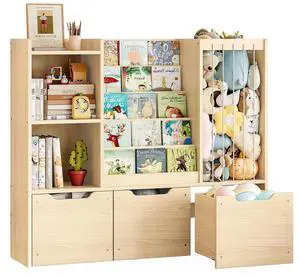 Kids Bookshelf and Stuffed Animal Storage Organizer Kids Bookshelf and Stuffed Animal Storage Organizer
