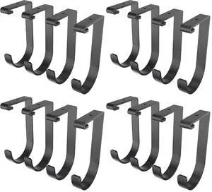 16 Pack Add On Storage Flat Hook Accessory for Garage Ceiling Rack and Wall Shelving, Max Weight Capacity up to 50lbs, Black 16 Pack Add On Storage Flat Hook Accessory for Garage Ceiling Rack and Wall Shelving, Max Weight Capacity up to 50lbs, Black