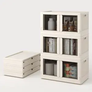 228 QT Stackable Plastic Storage Bins With Lids, Milky White 228 QT Stackable Plastic Storage Bins With Lids, Milky White