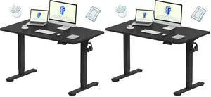 EN1 One-Piece Standing Desk, Electric Adjustable with 4 Memory Presets, 176 LBS Capacity, Stable & Quiet, Seamless Desktop for Home Office & Dual Monitors, 48"x24" Black (Pack of 2) EN1 One-Piece Standing Desk, Electric Adjustable with 4 Memory Presets, 176 LBS Capacity, Stable & Quiet, Seamless Desktop for Home Office & Dual Monitors, 48"x24" Black (Pack of 2)