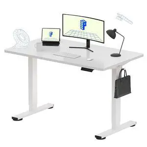 EN1 One-Piece Standing Desk, Electric Adjustable with 4 Memory Presets, 176 LBS Capacity, Stable & Quiet, Seamless Desktop for Home Office & Dual Monitors, 48"x24" White(White Frame) EN1 One-Piece Standing Desk, Electric Adjustable with 4 Memory Presets, 176 LBS Capacity, Stable & Quiet, Seamless Desktop for Home Office & Dual Monitors, 48"x24" White(White Frame)