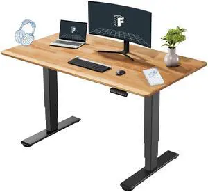 E6 Solid Wood Dual Motor 3-Stage Electric Standing Desk, 55 x 28 E6 Solid Wood Dual Motor 3-Stage Electric Standing Desk, 55 x 28