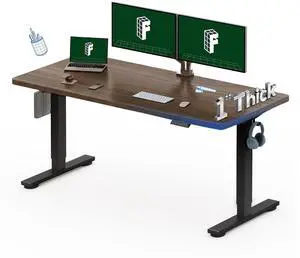 60"x24" Electric Standing Desk, Black Walnut 60"x24" Electric Standing Desk, Black Walnut