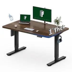 48"x30" Electric Standing Desk, Black Walnut 48"x30" Electric Standing Desk, Black Walnut