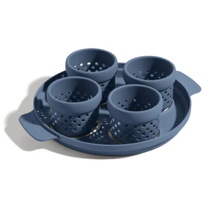 Silicone Egg Poacher, 4-Cup BPA-Free Dishwasher-Safe Poaching Set Silicone Egg Poacher, 4-Cup BPA-Free Dishwasher-Safe Poaching Set