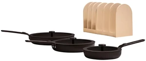 Essentials Pan Trio, 8-Piece Ceramic Fry Pan Set Essentials Pan Trio, 8-Piece Ceramic Fry Pan Set