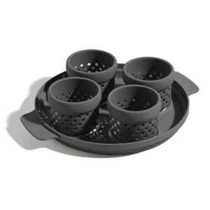 Silicone Egg Poacher, 4-Cup BPA-Free Dishwasher-Safe Poaching Set Silicone Egg Poacher, 4-Cup BPA-Free Dishwasher-Safe Poaching Set