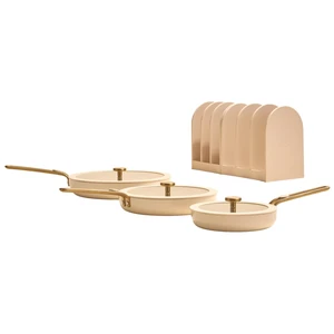Essentials Pan Trio, 8-Piece Ceramic Fry Pan Set Essentials Pan Trio, 8-Piece Ceramic Fry Pan Set