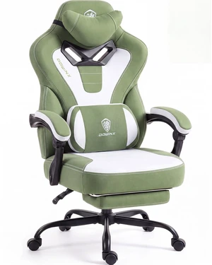 Big and Tall Gaming Chair for Adults with Footrest, Massage Lumbar Big and Tall Gaming Chair for Adults with Footrest, Massage Lumbar