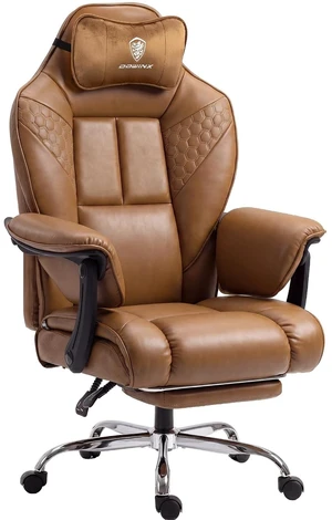 Big and Tall Gaming Chair with Footrest for Home Office 500LBS Brown Big and Tall Gaming Chair with Footrest for Home Office 500LBS Brown