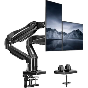 Dual Monitor Stand, Fully Adjustable Gaming Monitor Desk Mount for 1327 Computer Screens, Full Motion VESA 75x75/100x100 with C-Clamp & Grommet Base, Each Arm Holds 4.4 to 19.8 lbs Dual Monitor Stand, Fully Adjustable Gaming Monitor Desk Mount for 1327 Computer Screens, Full Motion VESA 75x75/100x100 with C-Clamp & Grommet Base, Each Arm Holds 4.4 to 19.8 lbs