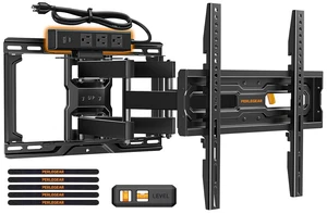 Full Motion TV Wall Mount with Power Strip for 2774 Inch TVs Full Motion TV Wall Mount with Power Strip for 2774 Inch TVs