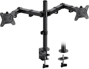 Dual Monitor Mount for 2 Monitors up to 32 inches, Heavy Duty Dual Monitor Stand Holds up to17.6lbs, Dual Monitor Arm with Height Adjustable Tilt Swive Rotate, VESA Hole 75mm or 100mm Dual Monitor Mount for 2 Monitors up to 32 inches, Heavy Duty Dual Monitor Stand Holds up to17.6lbs, Dual Monitor Arm with Height Adjustable Tilt Swive Rotate, VESA Hole 75mm or 100mm