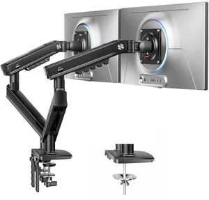 FlowLift Pro Dual Monitor Mount for 1327" Screens, MechaSpring Monitor Stand, Adjustable Monitor Arms for 2 Monitors with Tilt/Swivel/Rotation, Tool-Free VESA Mount, Max Load 15.4 lbs FlowLift Pro Dual Monitor Mount for 1327" Screens, MechaSpring Monitor Stand, Adjustable Monitor Arms for 2 Monitors with Tilt/Swivel/Rotation, Tool-Free VESA Mount, Max Load 15.4 lbs