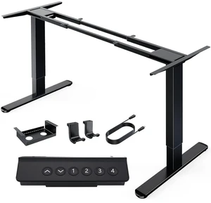 Dual Motor Electric Standing Desk Frame, 265 lb Capacity, Black Dual Motor Electric Standing Desk Frame, 265 lb Capacity, Black