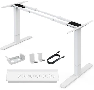 Dual Motor Electric Standing Desk Frame, 265 lb Capacity, Black Dual Motor Electric Standing Desk Frame, 265 lb Capacity, Black