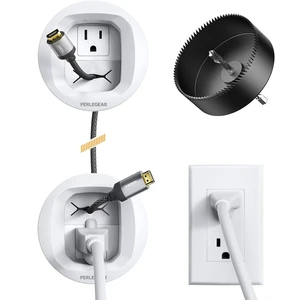in-Wall Cable Management Kit, TV Cord Hider for Wall Mounted TV and Speakers, Power and Low Voltage Wire Management. Includes Drill Template, Dust Bag and Drill Attachment for Easy Install in-Wall Cable Management Kit, TV Cord Hider for Wall Mounted TV and Speakers, Power and Low Voltage Wire Management. Includes Drill Template, Dust Bag and Drill Attachment for Easy Install