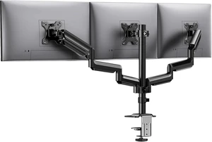 Triple Monitor Mount for 13-27 inch Computer Screens, Gaming 3 Monitor Desk Mount with Arm Holds 19.8lbs, Triple Monitors Stand with Tilt, Swivel, Rotation, VESA 75x75, 100x100mm Triple Monitor Mount for 13-27 inch Computer Screens, Gaming 3 Monitor Desk Mount with Arm Holds 19.8lbs, Triple Monitors Stand with Tilt, Swivel, Rotation, VESA 75x75, 100x100mm