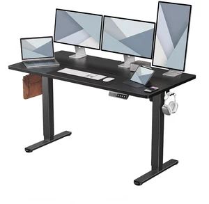 55x28 Inch Electric Standing Desk, Height Adjustable, Black 55x28 Inch Electric Standing Desk, Height Adjustable, Black