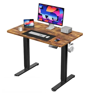40x24 Inch Electric Standing Desk, Height Adjustable, Rustic Brown 40x24 Inch Electric Standing Desk, Height Adjustable, Rustic Brown