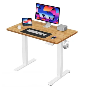 40x24 Inch Electric Standing Desk, Adjustable, Light Vintage Brown 40x24 Inch Electric Standing Desk, Adjustable, Light Vintage Brown