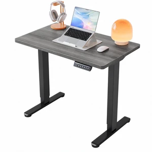 32x19 Inch Small Electric Standing Desk, Adjustable, Grey 32x19 Inch Small Electric Standing Desk, Adjustable, Grey
