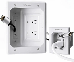 in Wall Cable Management Kit, USB & Type C PortsTV Cord Hider & Cable Hider, Wire Hider with Recessed Power, Includes Drill Template, Dust Bag, Drywall Saw, Extension Cable in Wall Cable Management Kit, USB & Type C PortsTV Cord Hider & Cable Hider, Wire Hider with Recessed Power, Includes Drill Template, Dust Bag, Drywall Saw, Extension Cable