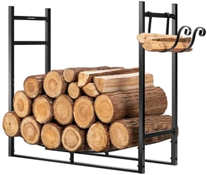 3ft Heavy Duty Indoor Outdoor Firewood Storage Log Rack with Kindling Holder 3ft Heavy Duty Indoor Outdoor Firewood Storage Log Rack with Kindling Holder
