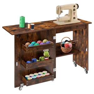 Folding Sewing Table for Sewing Machine, Sewing Desk with Storage Folding Sewing Table for Sewing Machine, Sewing Desk with Storage