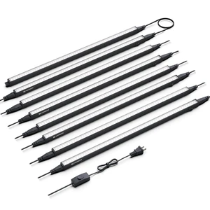 Grow Lights for Indoor Plants, Sunlike Full Spectrum 5000K 2FT LED Growing Lamp 120W (8 x 15W), T5 Grow Light Strip for Seed Starting, Vegetables, Linkable, Black, 8-Pack Grow Lights for Indoor Plants, Sunlike Full Spectrum 5000K 2FT LED Growing Lamp 120W (8 x 15W), T5 Grow Light Strip for Seed Starting, Vegetables, Linkable, Black, 8-Pack