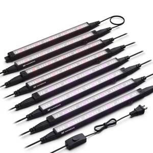 Grow Lights for Indoor Plants, Tunable Spectrum 1FT LED Growing Lamp 56W (8 x 7W), T5 Grow Light Strip for Seed Starting, Vegetables, Linkable, Black, 8-Pack Grow Lights for Indoor Plants, Tunable Spectrum 1FT LED Growing Lamp 56W (8 x 7W), T5 Grow Light Strip for Seed Starting, Vegetables, Linkable, Black, 8-Pack