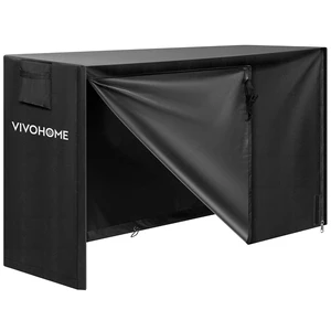 6ft Waterproof Outdoor Firewood Log Rack Cover, Black 6ft Waterproof Outdoor Firewood Log Rack Cover, Black