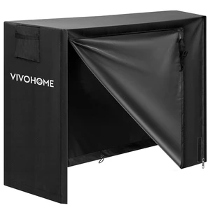 4ft Waterproof Outdoor Firewood Log Rack Cover, Black 4ft Waterproof Outdoor Firewood Log Rack Cover, Black