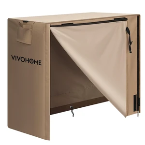 4ft Waterproof Outdoor Firewood Log Rack Cover, Brown 4ft Waterproof Outdoor Firewood Log Rack Cover, Brown
