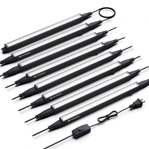 Grow Lights for Indoor Plants, Sunlike Full Spectrum 5000K 1FT LED Growing Lamp 56W (8 x 7W), T5 Grow Light Strip for Seed Starting, Vegetables, Linkable, Black, 8-Pack Grow Lights for Indoor Plants, Sunlike Full Spectrum 5000K 1FT LED Growing Lamp 56W (8 x 7W), T5 Grow Light Strip for Seed Starting, Vegetables, Linkable, Black, 8-Pack