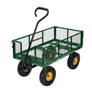 Heavy Duty 880 Lbs 4.5 Cu Ft Mesh Steel Garden Cart Utility Wagon Heavy Duty 880 Lbs 4.5 Cu Ft Mesh Steel Garden Cart Utility Wagon